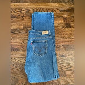 Levis 505 Jeans 14 Long Straight Leg Stretch Blue Denim 14L